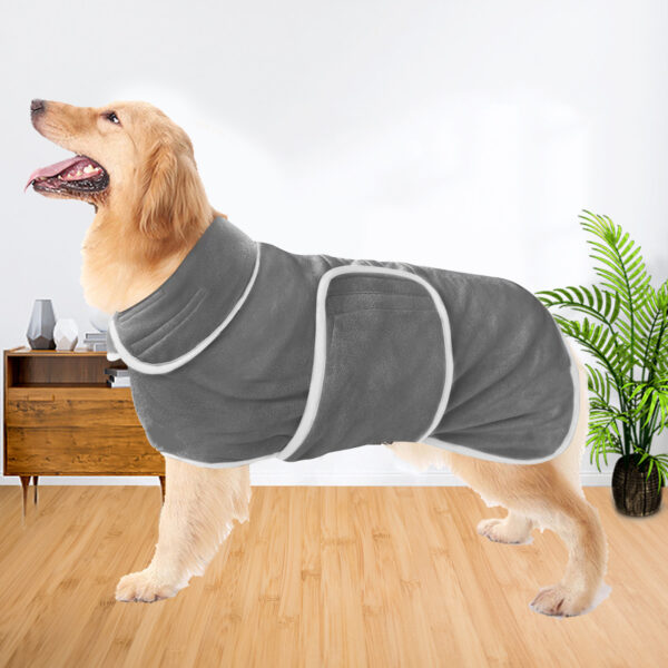 Dog Bathrobe Super Absorbent Pet Bath Towel Pajamas Coat Outfit Poodle Bichon French Corgi Big Large Medium Dog Costume - Image 3